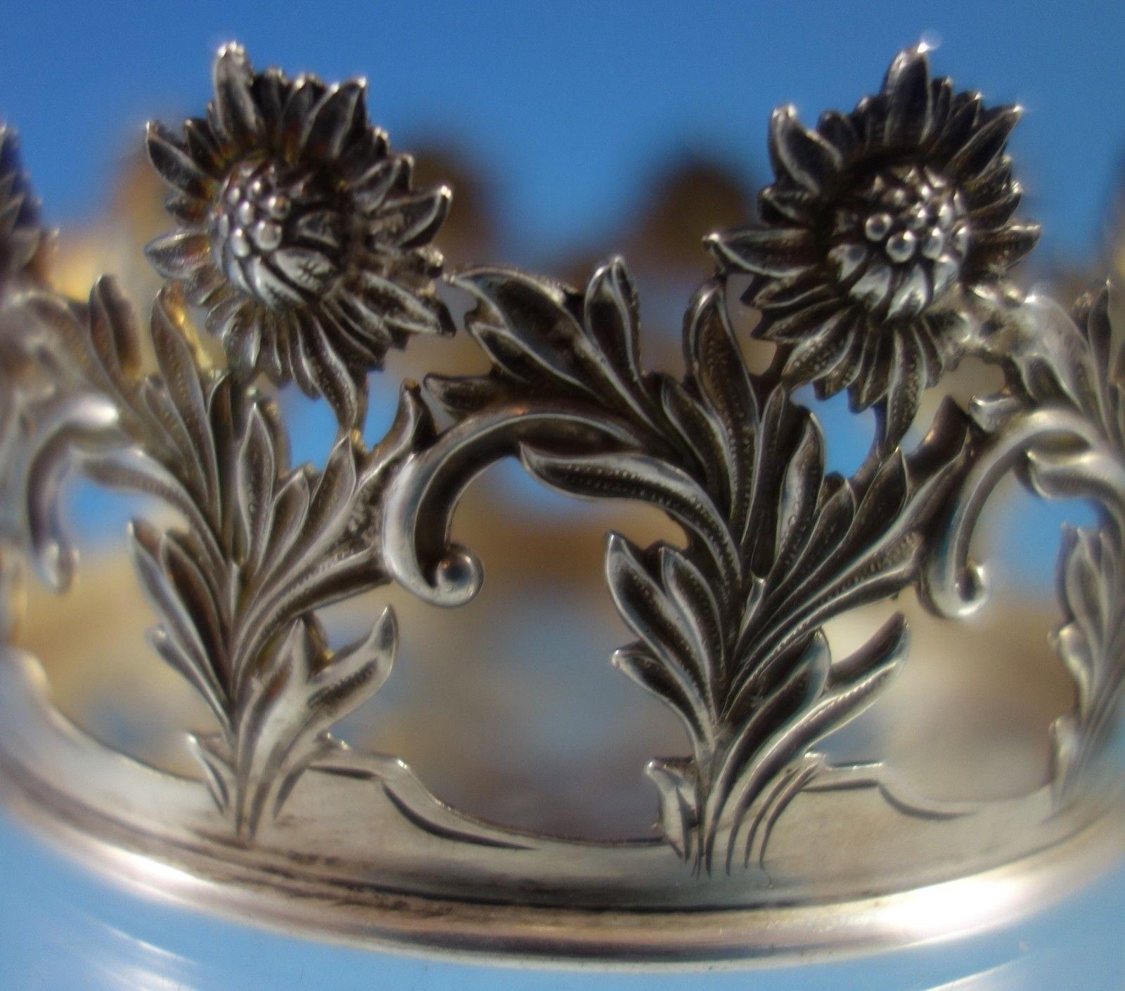 Chrysanthemum by Tiffany & Co. Sterling Silver Base for Vase or Cup In Excellent Condition In Big Bend, WI