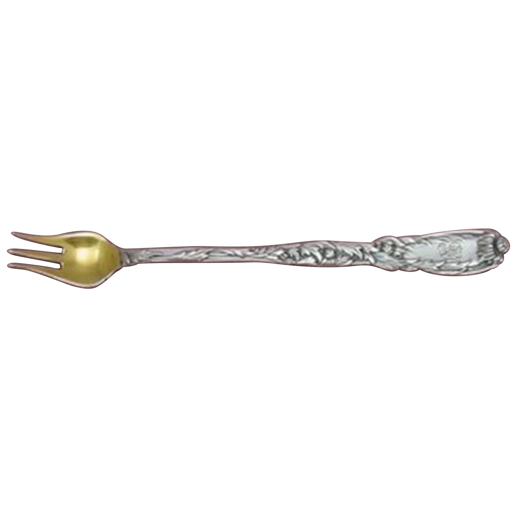 Chrysanthemum by Tiffany & Co. Sterling Silver Cocktail Fork Gold Washed