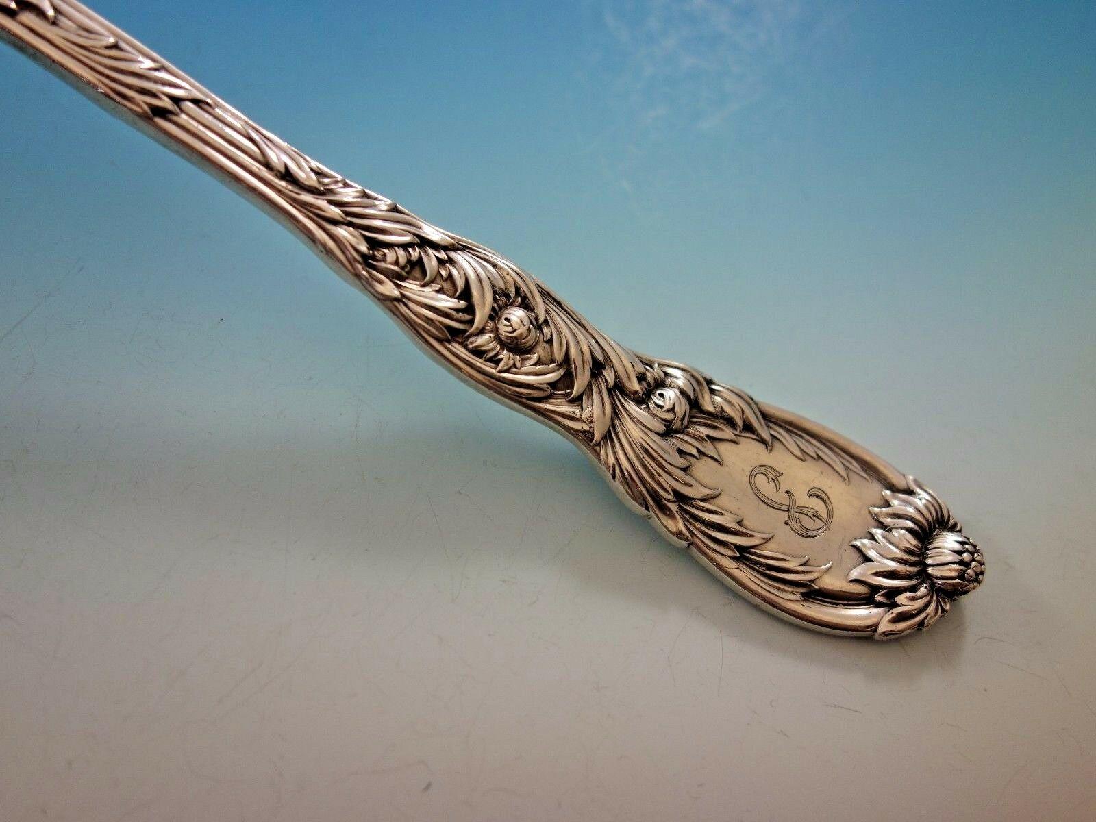 Chrysanthemum by Tiffany & Co. Sterling Silver Fish Server French Rare In Excellent Condition For Sale In Big Bend, WI