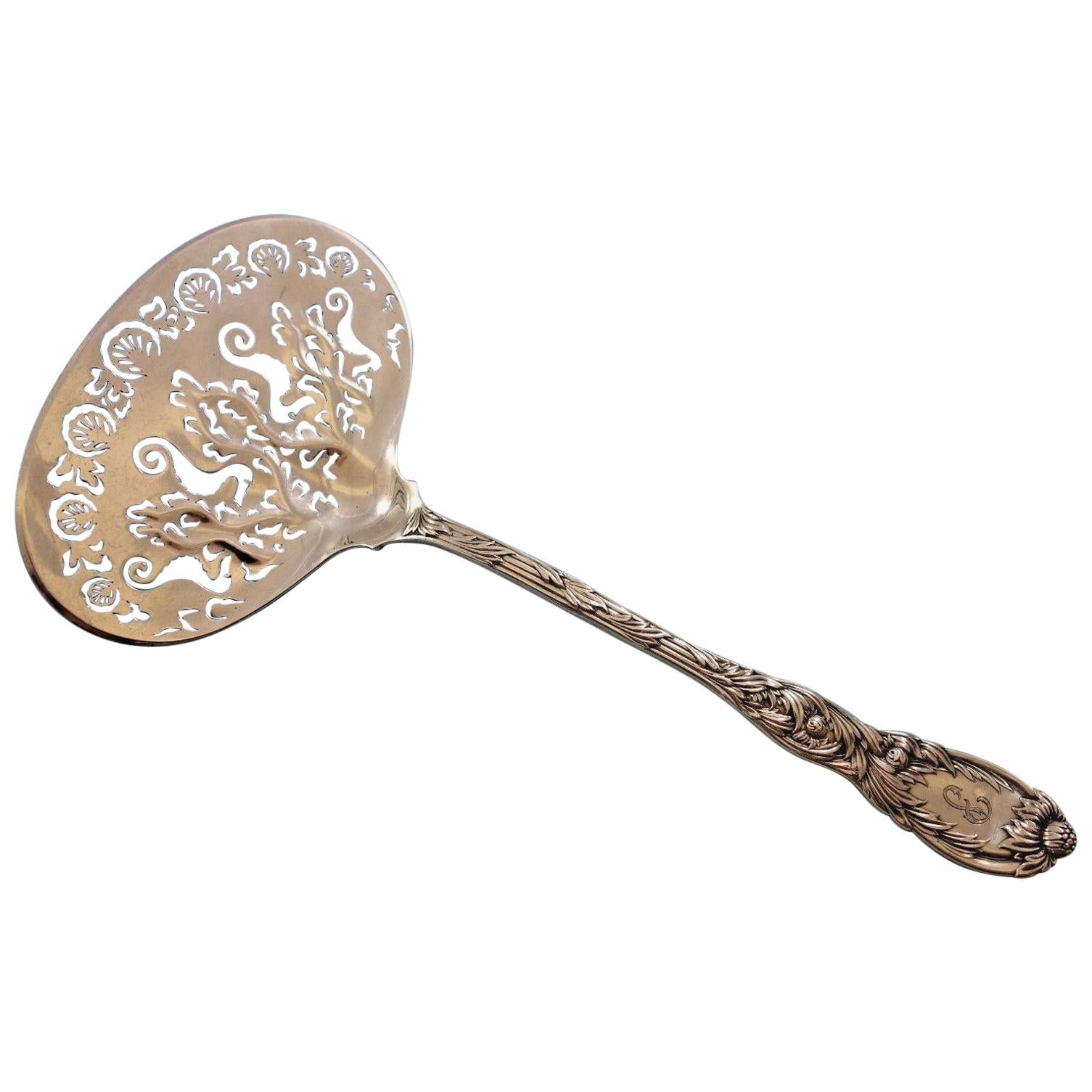 Chrysanthemum by Tiffany 
Co. Sterling Silver Fish Server French Rare