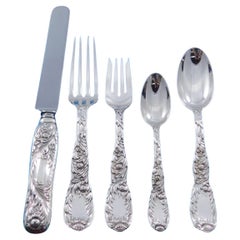 Chrysanthemum by Tiffany & Co Sterling Silver Flatware Set 12 Service 60 pcs Din