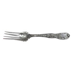 Chrysanthemum by Tiffany Sterling Silver Cold Meat Fork Scalloped Shoulders