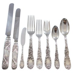 Chrysanthemum by Tiffany Sterling Silver Flatware Set Service 64 Pcs Dinner