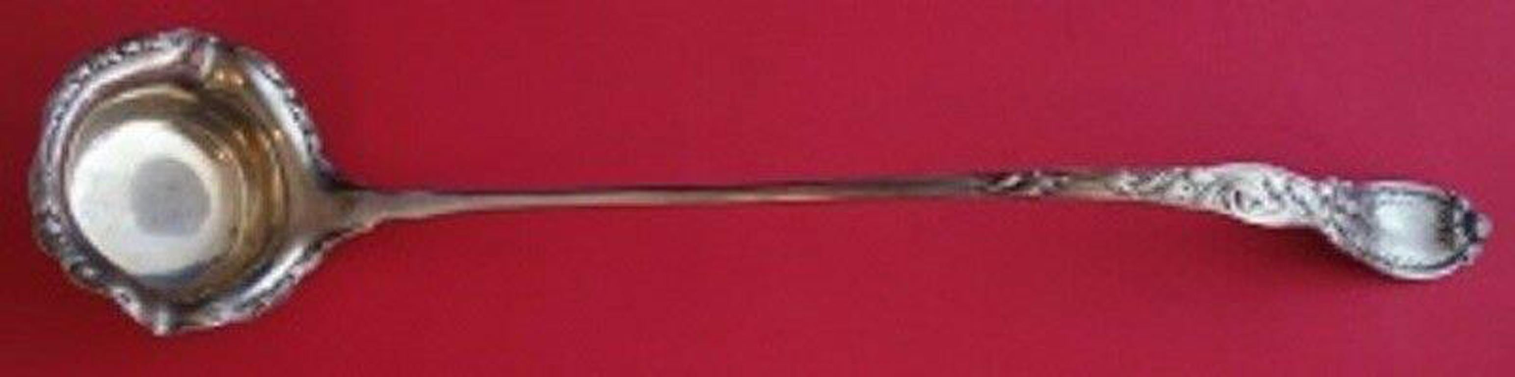 Chrysanthemum by Tiffany Sterling Silver Punch Ladle w/Button and Decorated Bowl 7