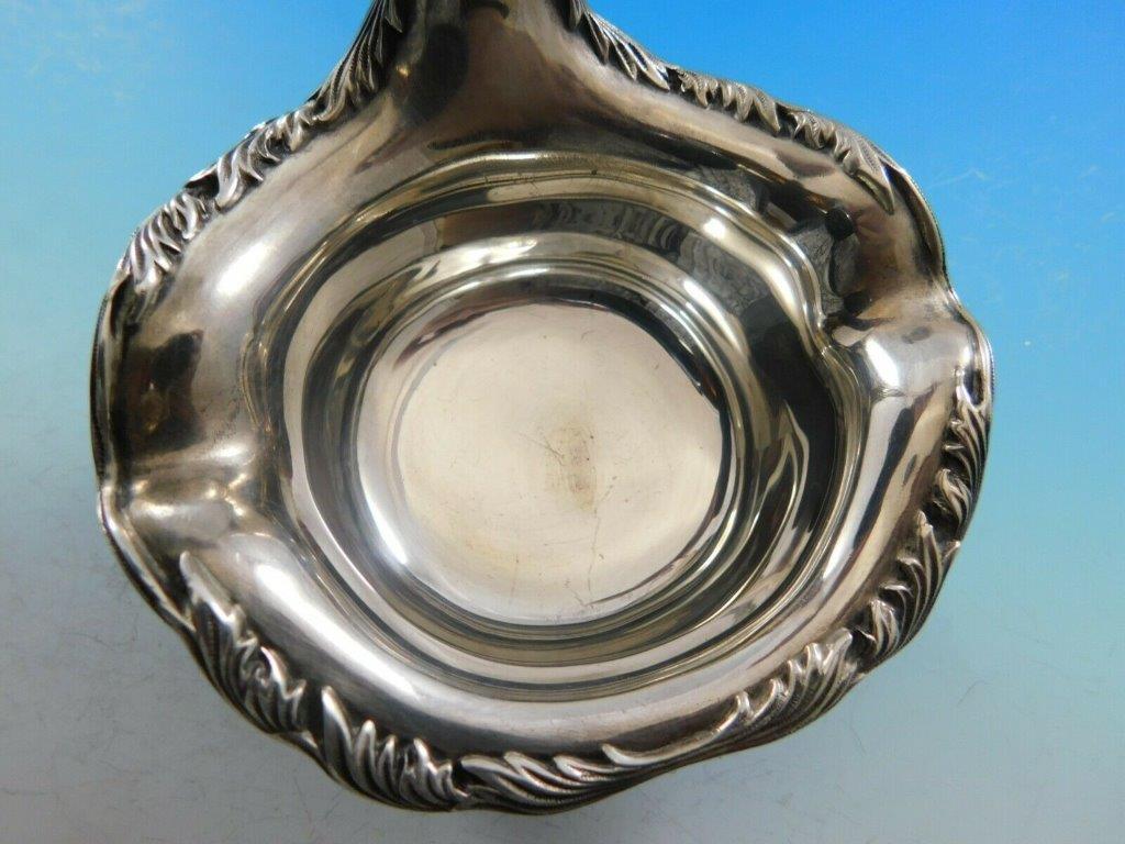 Chrysanthemum by Tiffany Sterling Silver Punch Ladle w/Button and Decorated Bowl 3