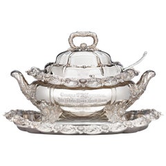 Antique Chrysanthemum Covered Soup Tureen by Tiffany & Co.