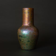 Chrysanthemum Iridescent Art Nouveau Vase by Clement Massier