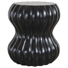 Chrysanthemum Lobed Mallet Drumstool, Black Copper by Robert Kuo, Limited
