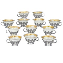 Chrysanthemum Silver Teacup Service by Tiffany & Co.