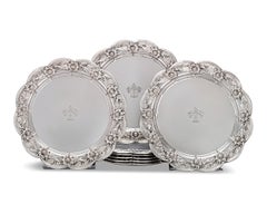 Chrysanthemum Sterling Silver Dinner Plates by Tiffany & Co