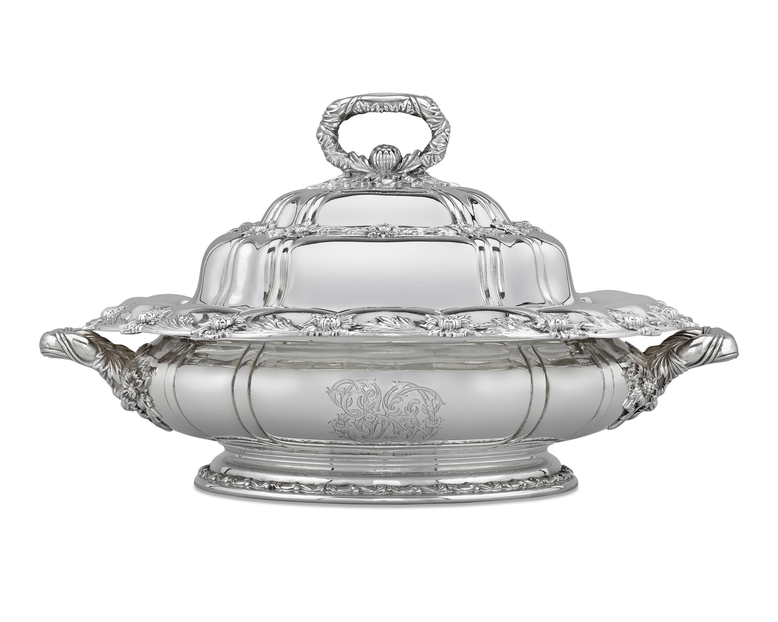 silver serving dishes