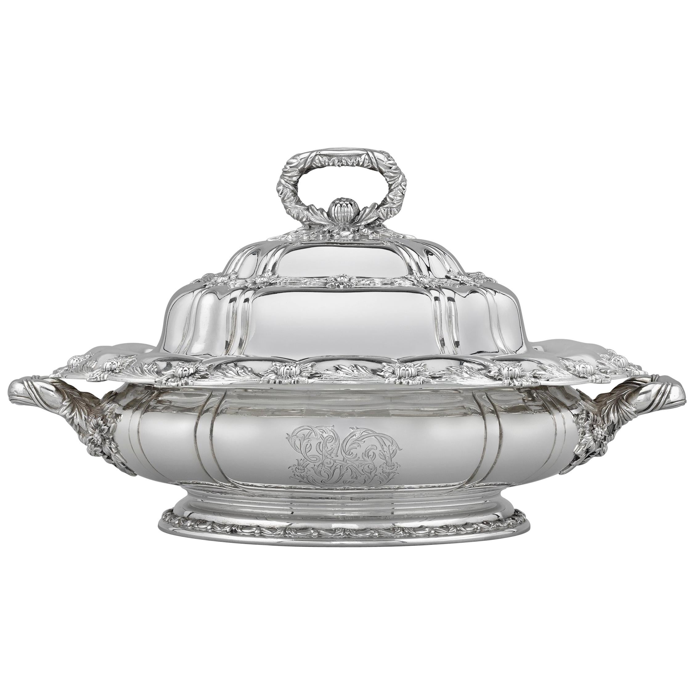 Chrysanthemum Sterling Silver Serving Dish by Tiffany & Co.