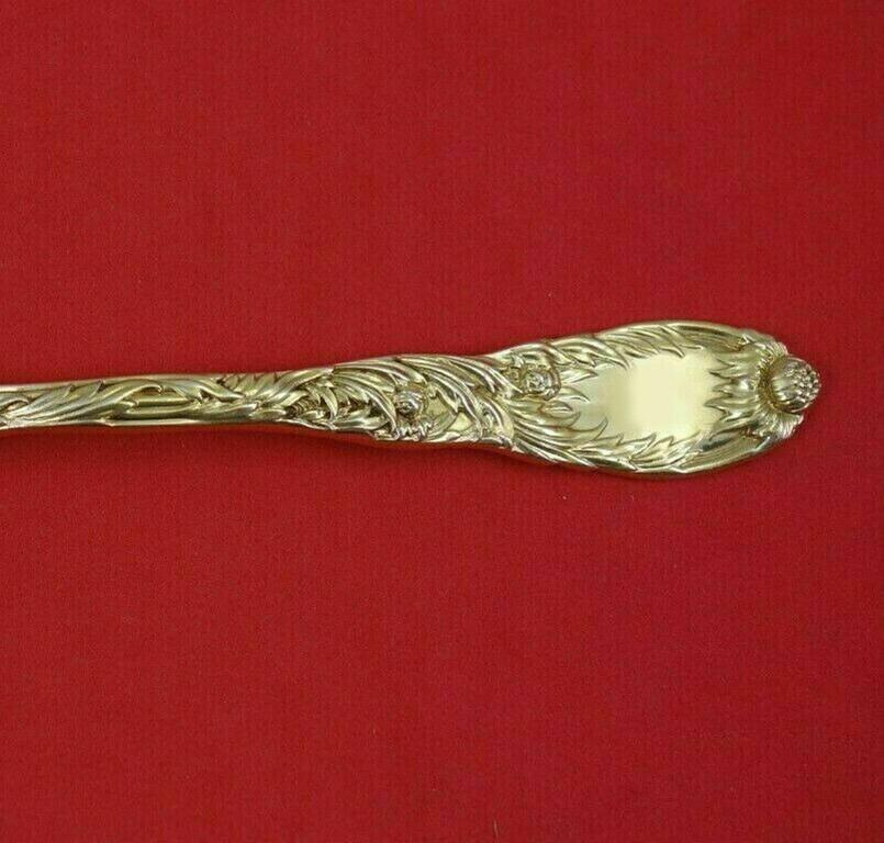 Sterling silver sugar spoon vermeil (completely gold washed) 5 3/4