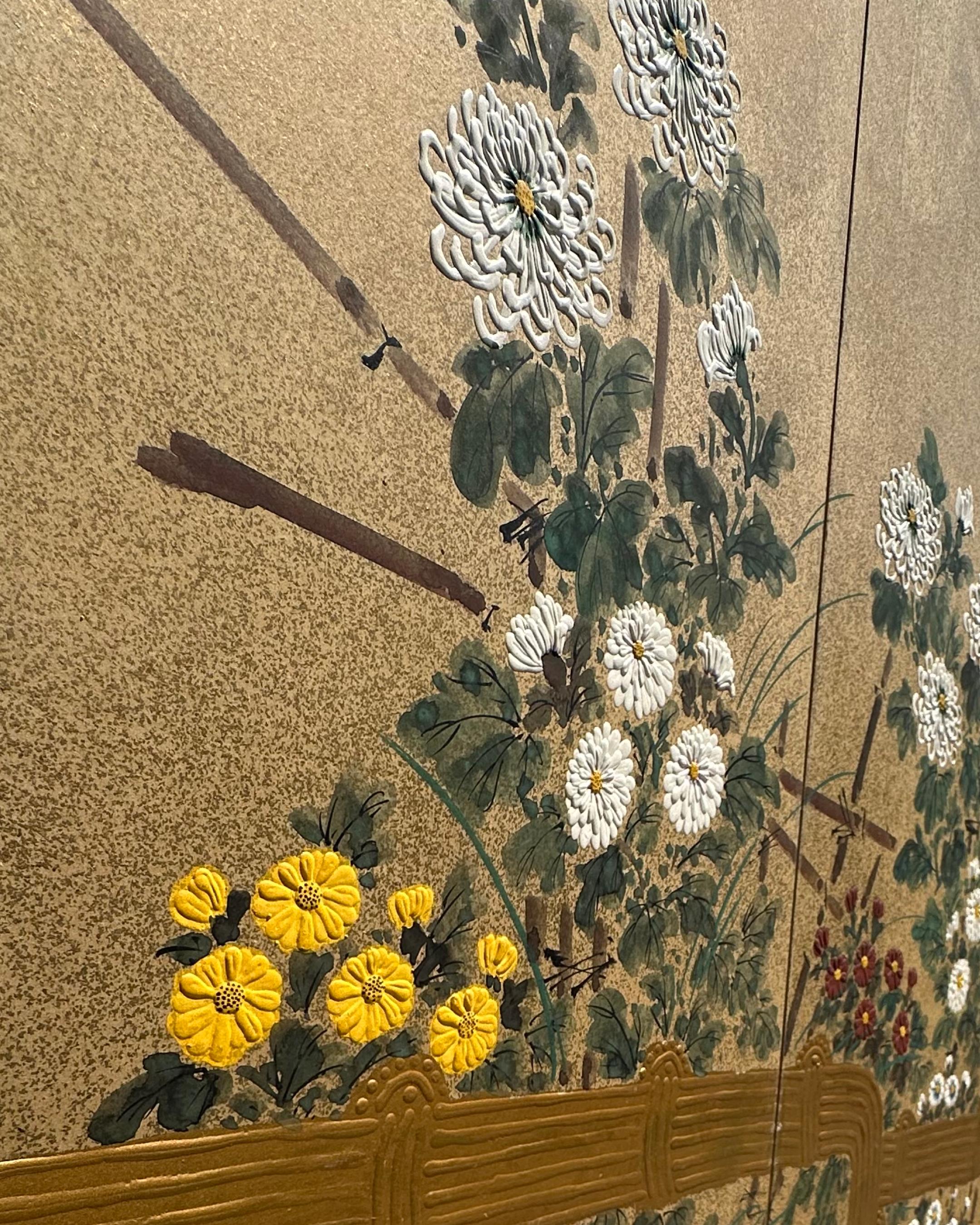 Chrysanthemen in goldenem Glanz (19. Jahrhundert) im Angebot