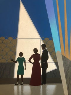 Chrysler Building Sky Club - Años 30.    Pintura original de Lynn Curlee
