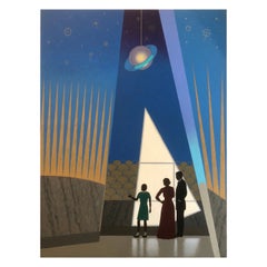 Chrysler Building Sky Club - 1930s.    Original painting by Lynn Curlee