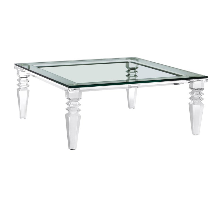 Chrysler, High-End Acrylic Cocktail Table with Crystal ...