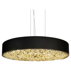 Chrysler Pendant 2, Black and Gold Finish, Arabesque Style, Italy Chrysler Pendant 2, Black and Gold Finish, Arabesque Style, Italy