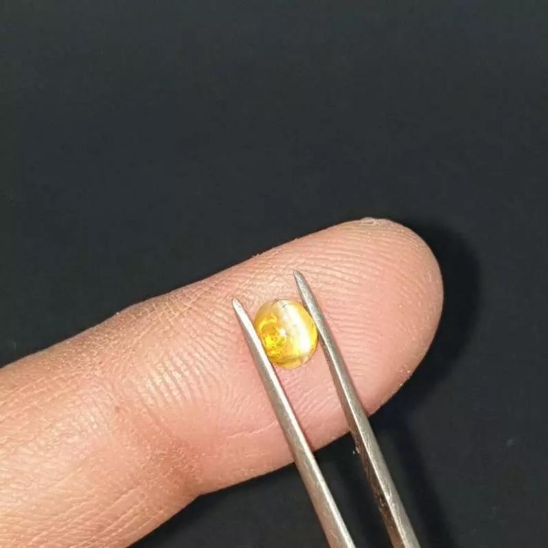 da uomo o donna Crisoberillo Occhi di gatto 1,18ct Cabochon naturale certificato IGI in vendita