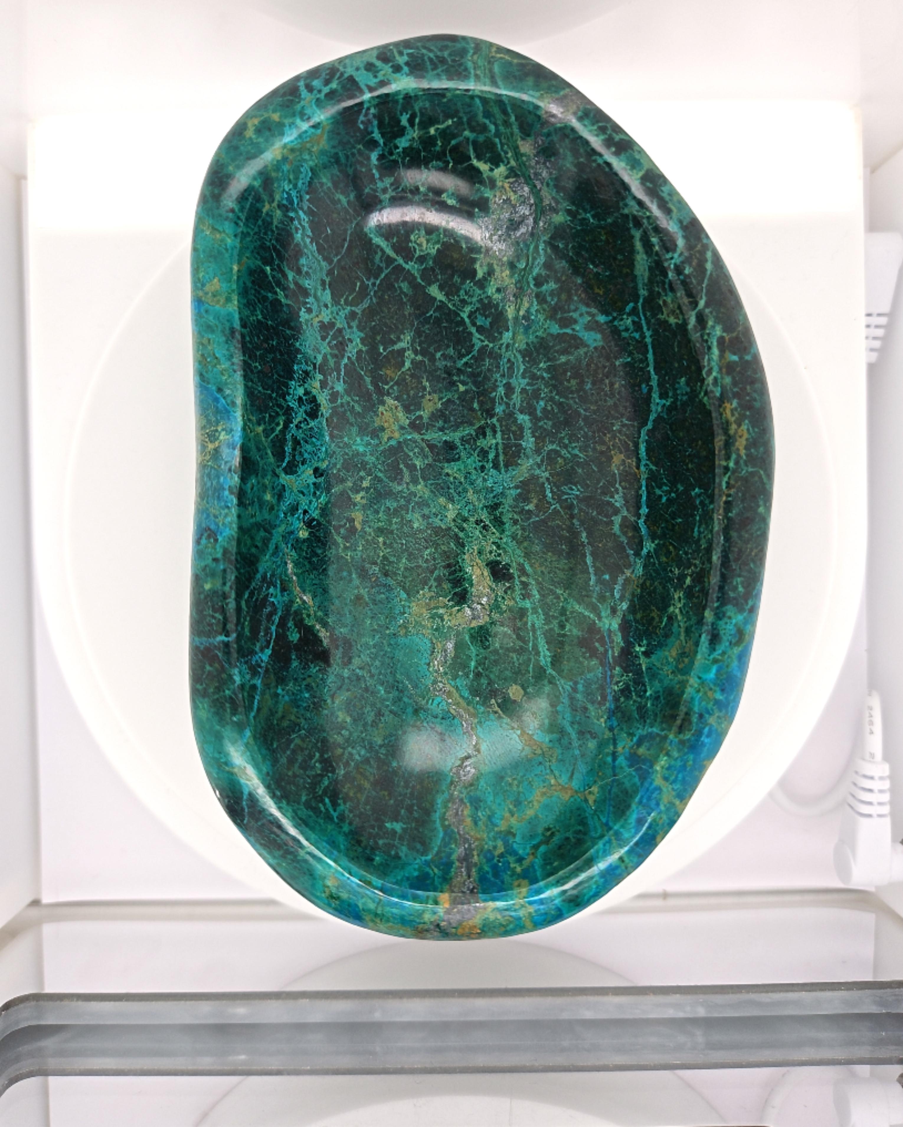 Bol en chrysocolle pour le design et la décoration d'intérieur en vente 1
