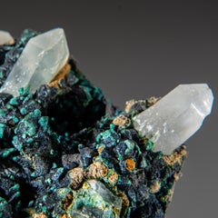 Chrysocolla over Quartz from Ray Mine, Mineral Creek District, Pinal County, Ari