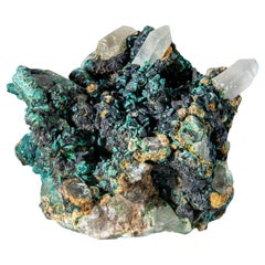 Chrysocolla over Quartz from Ray Mine, Mineral Creek District, Pinal County, Ari