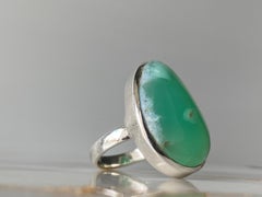 Chrysophrase silver ring