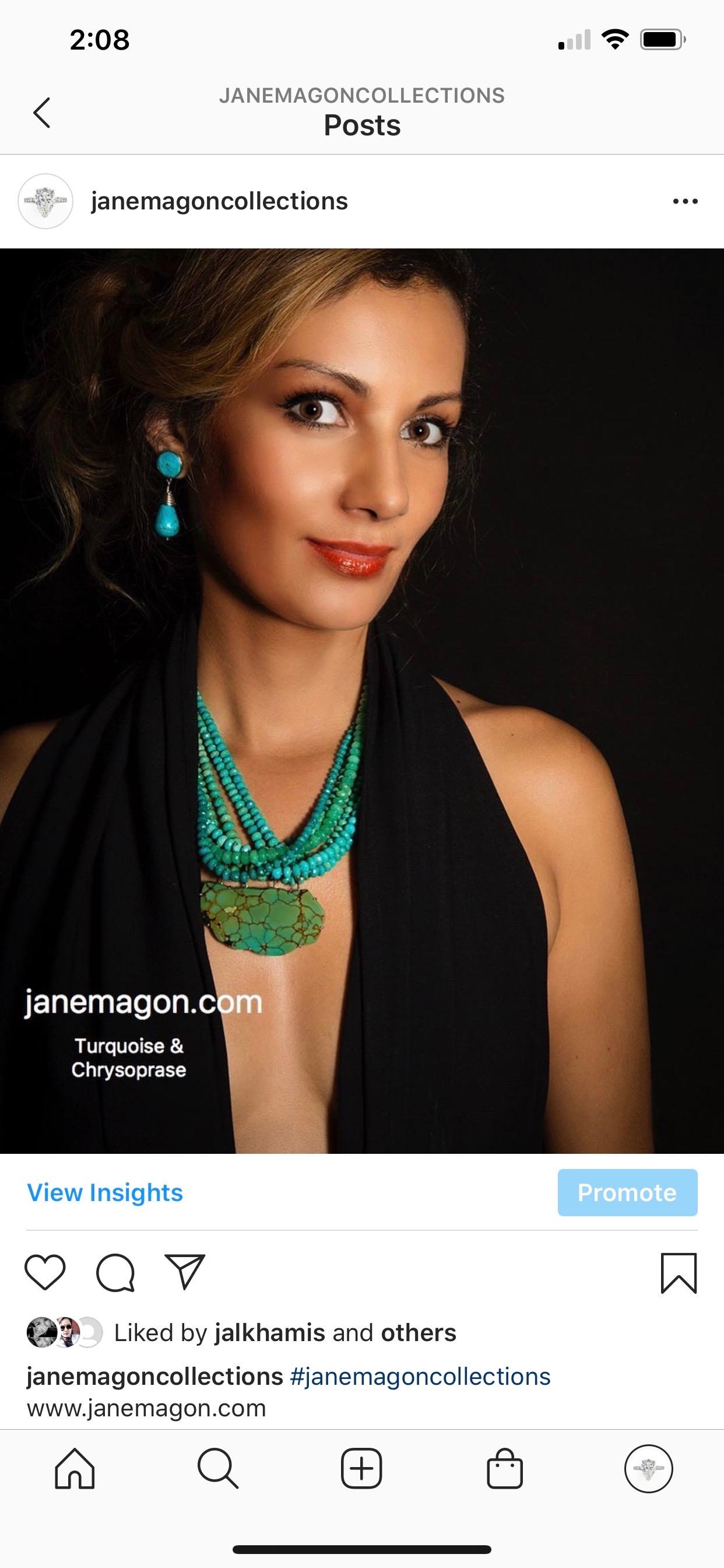 Jane Magon Collections Business Woman Choker with Chrysoprase beads intertwined with Turquoise beads forming a multistrand chic necklace with a misshapen drop and clasp of Turquoise both set in Sterling Silver. There are Seven Strands all together.