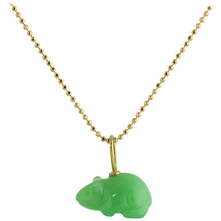 Ico and the Bird and Turquoise Mountain Myanmar Chrysoprase Rat Gold ...