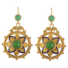 Chrysoprase Statement Drop Earrings