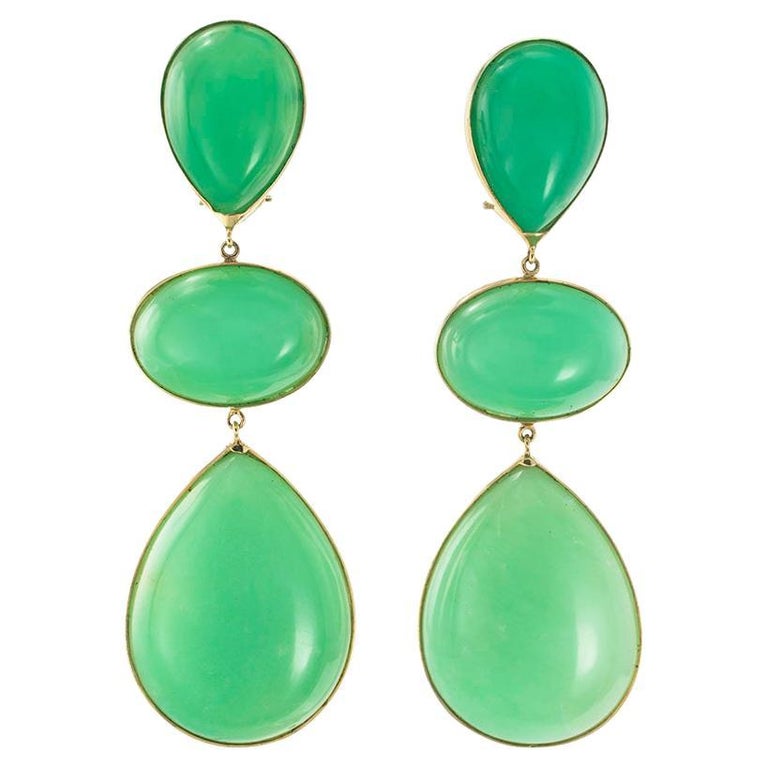 Chrysoprase Gumball Drop Earrings main image 0