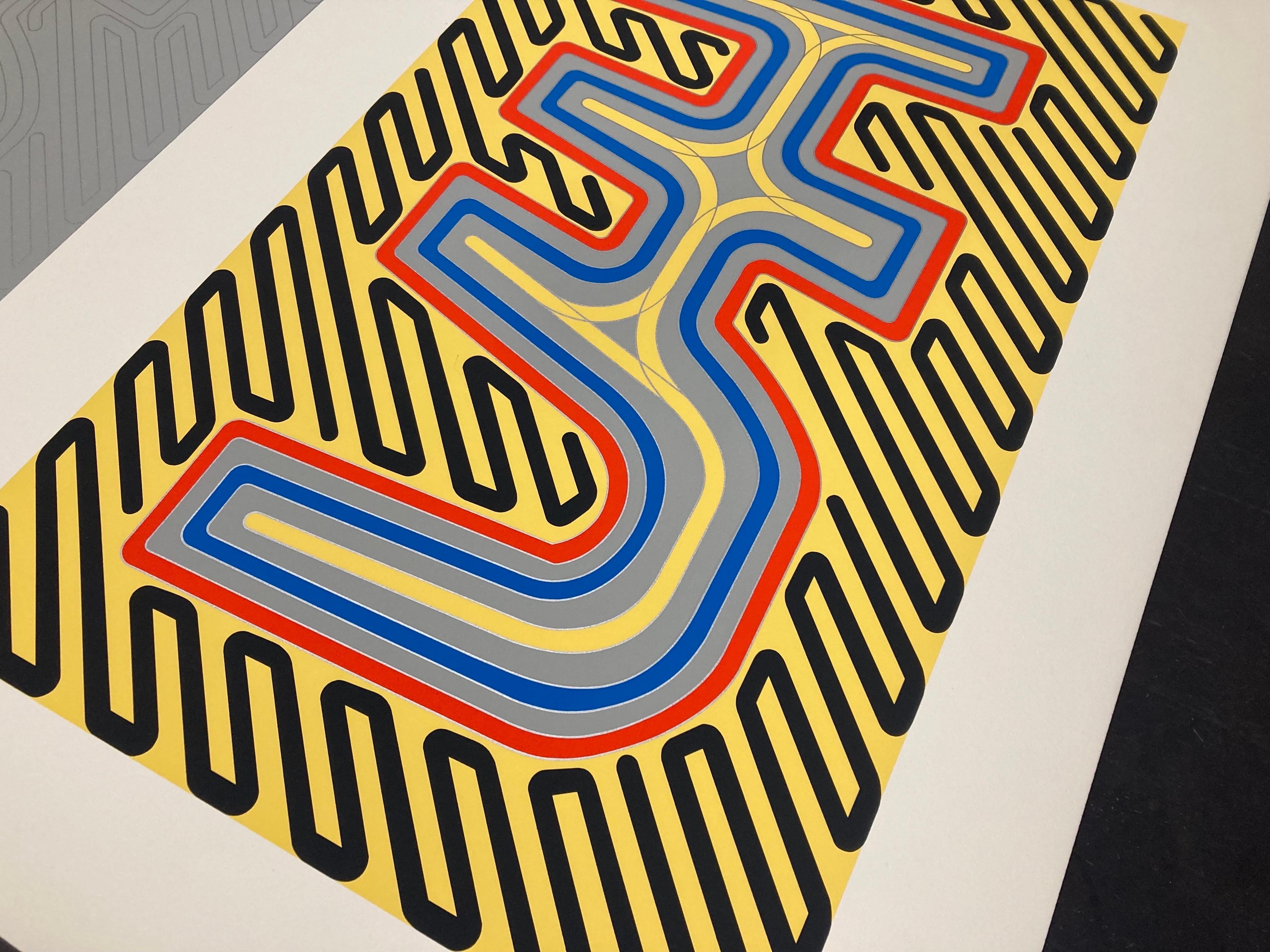 Chryssa, Électric Sky, 1980, sérigraphie, signée et numérotée Bon état - En vente à London, GB