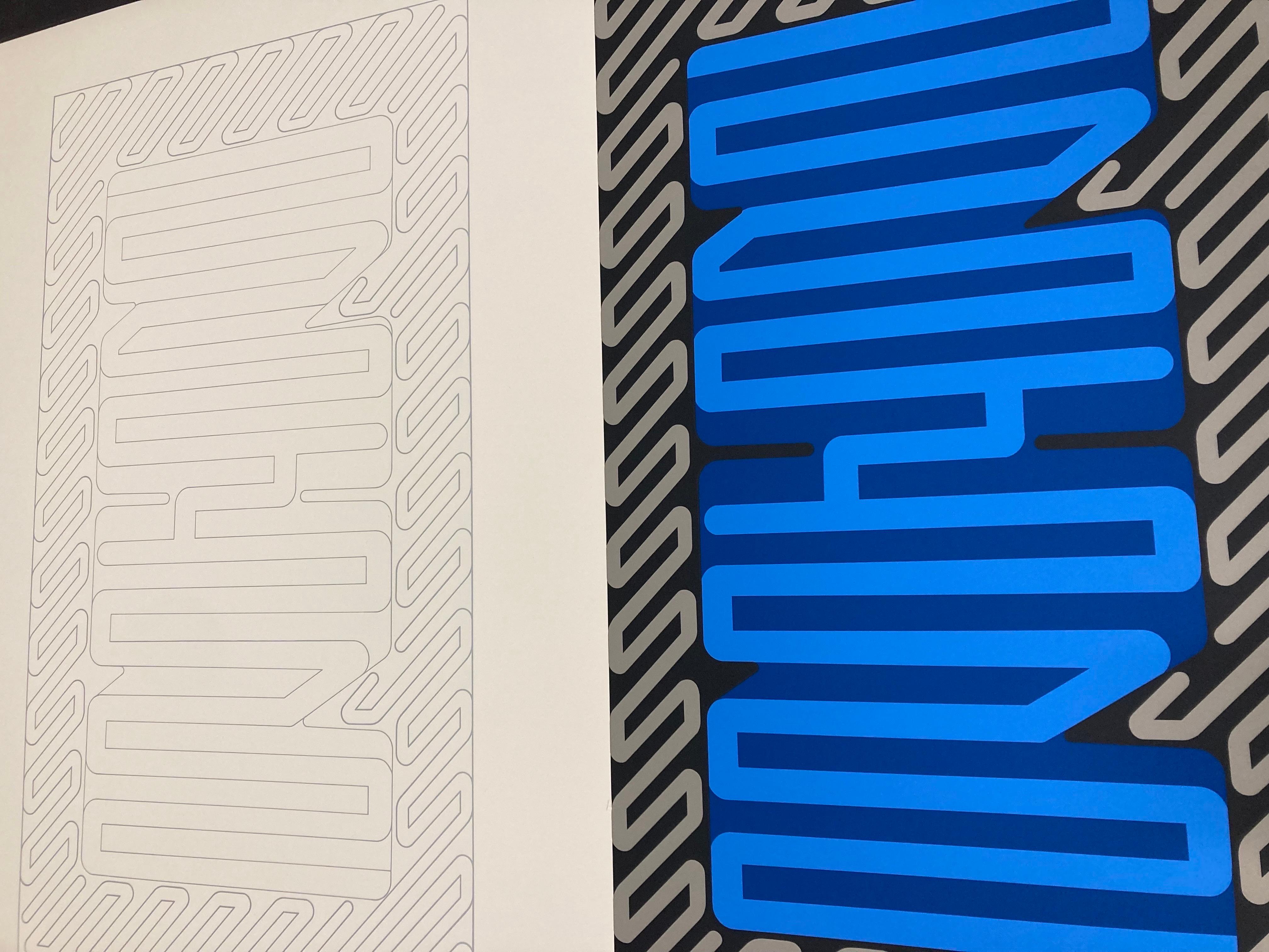 Chryssa, „Electric Sky“, 1980, Serigrafie, signiert und nummeriert im Angebot 1