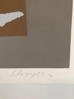 1980's Large Silkscreen Chinese Characters Serigraph Pop Art Print China