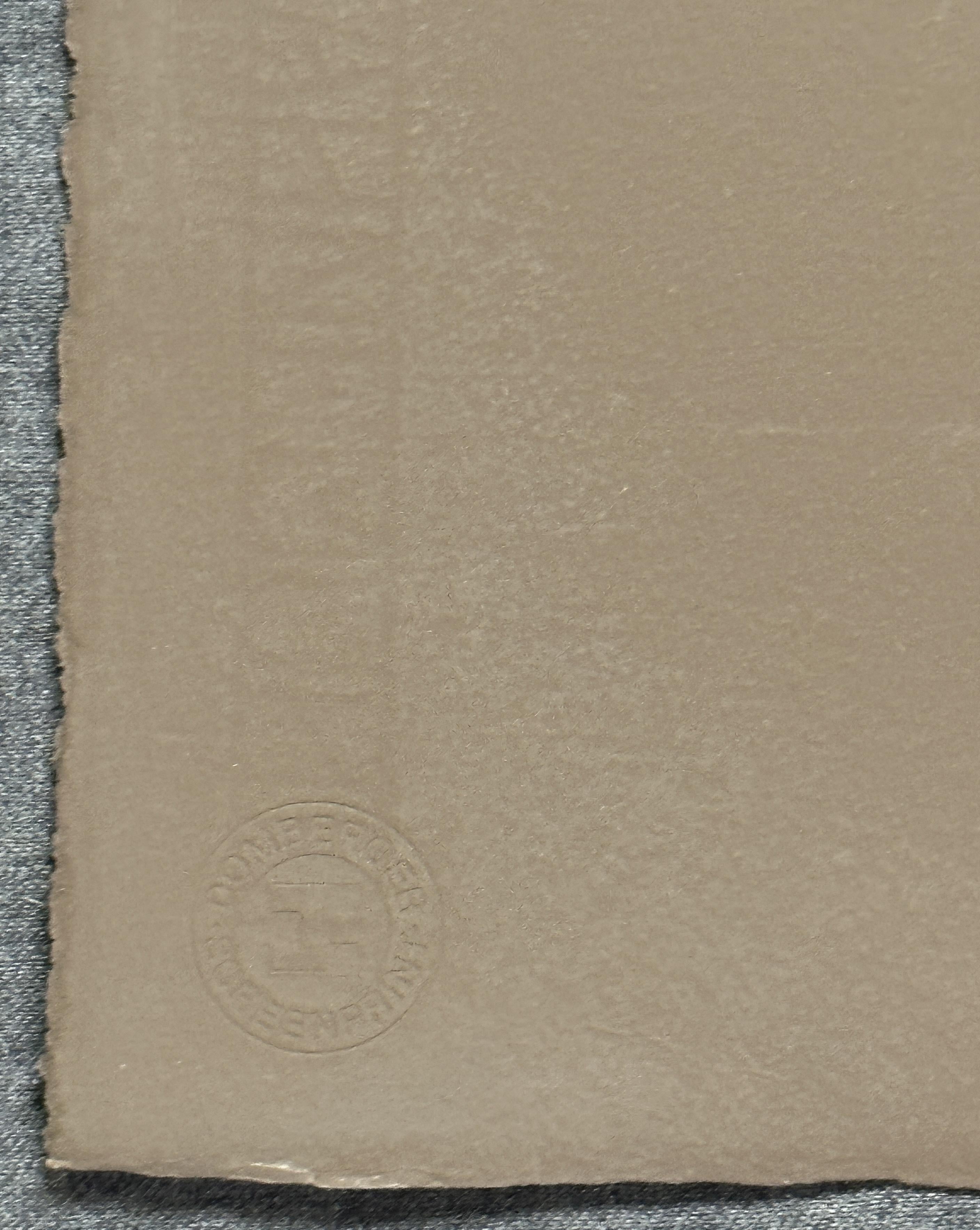 Chryssa 1979 Signed Limited Edition Screen Print Chinatown Series Tan For Sale 3