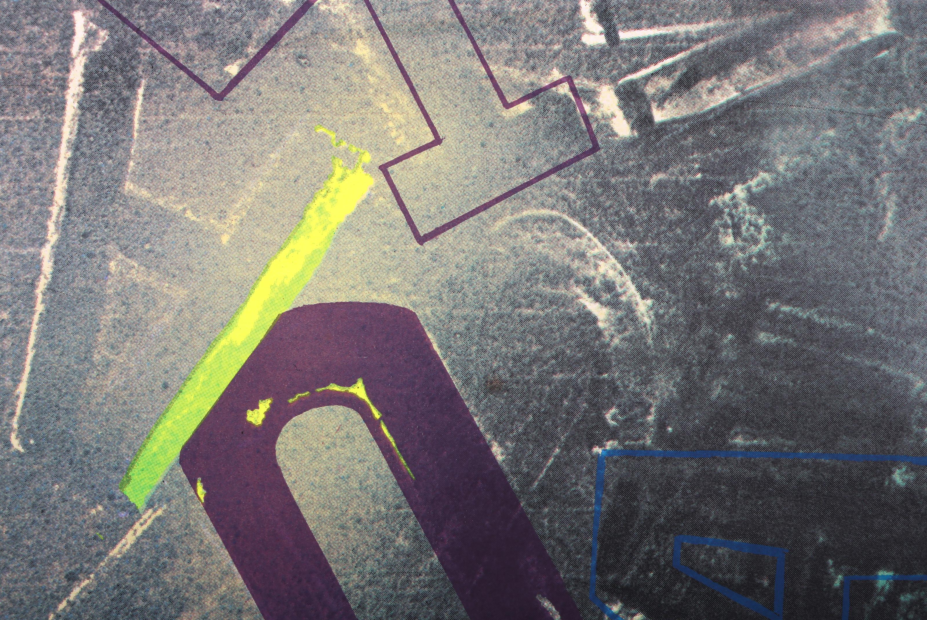 Constructions: Tuesday, Screenprint by Chryssa - Abstract Print by Chryssa Vardea-Mavromichali