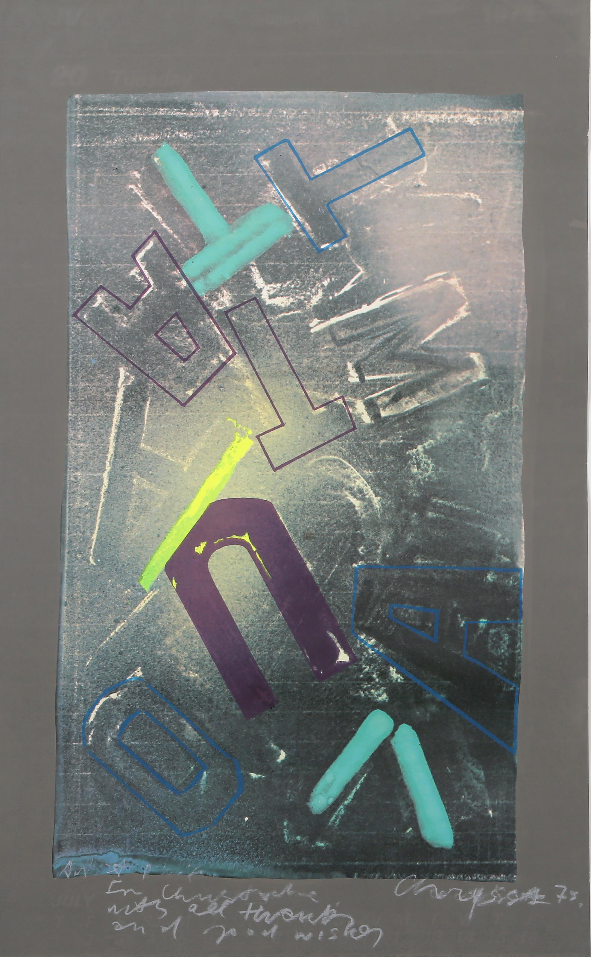 Chryssa Vardea-Mavromichali Abstract Print - Constructions: Tuesday, Screenprint by Chryssa