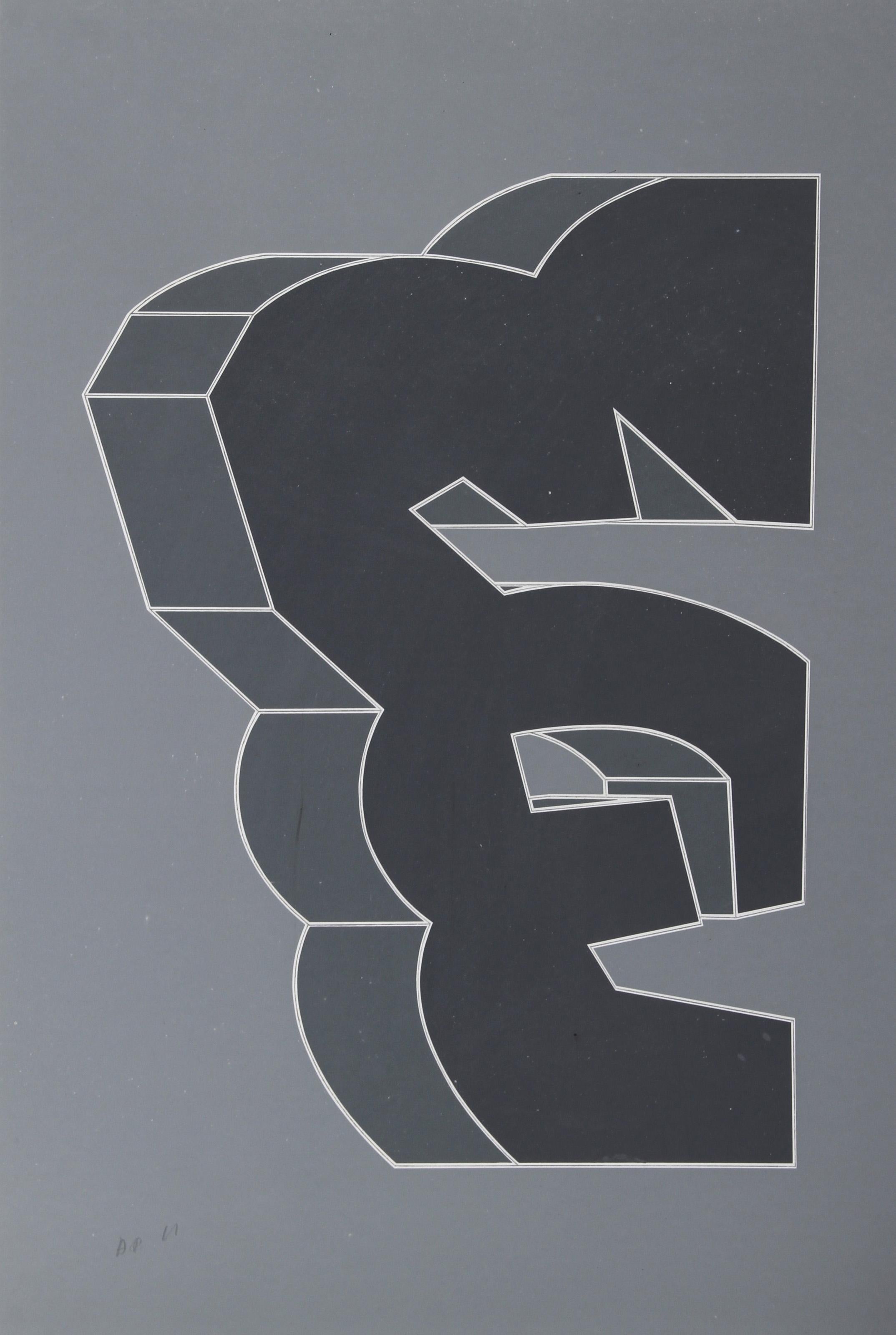 Chryssa Vardea-Mavromichali Abstract Print - Times Square Fragment XII - Conceptual Art Screenprint by Chryssa
