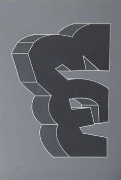 Fragment de Times Square XII - Sérigraphie d'art conceptuel de Chryssa