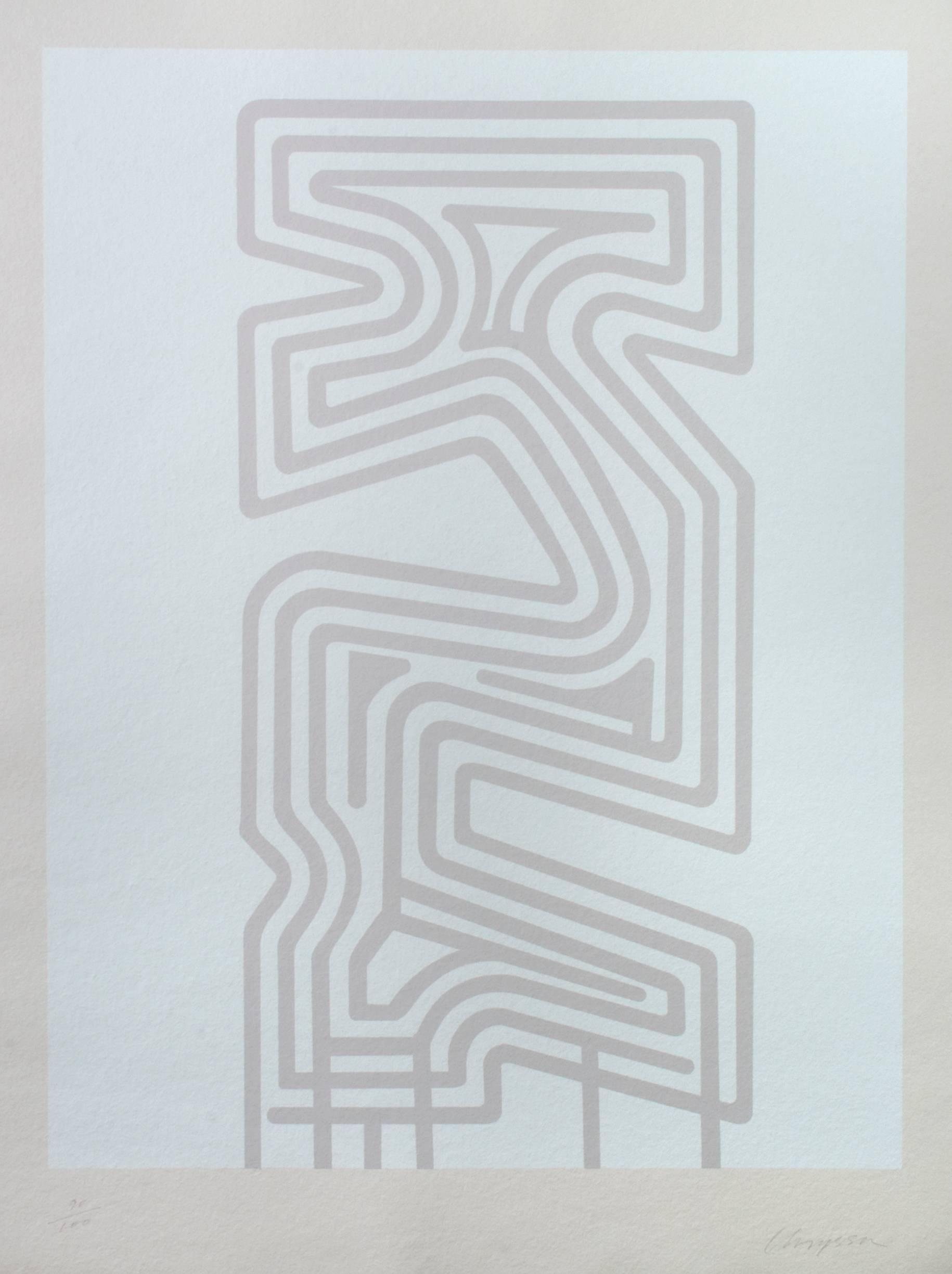 Untitled From: Gates to Times Square (20 screenprints & 2 lithographs) - Print by Chryssa Vardea-Mavromichali