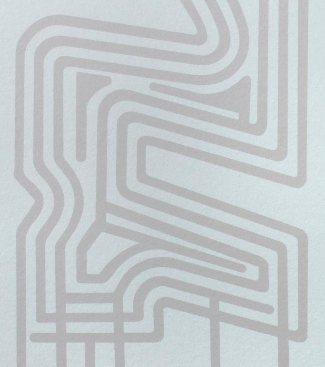 Untitled From: Gates to Times Square (20 screenprints & 2 lithographs) - Gray Abstract Print by Chryssa Vardea-Mavromichali