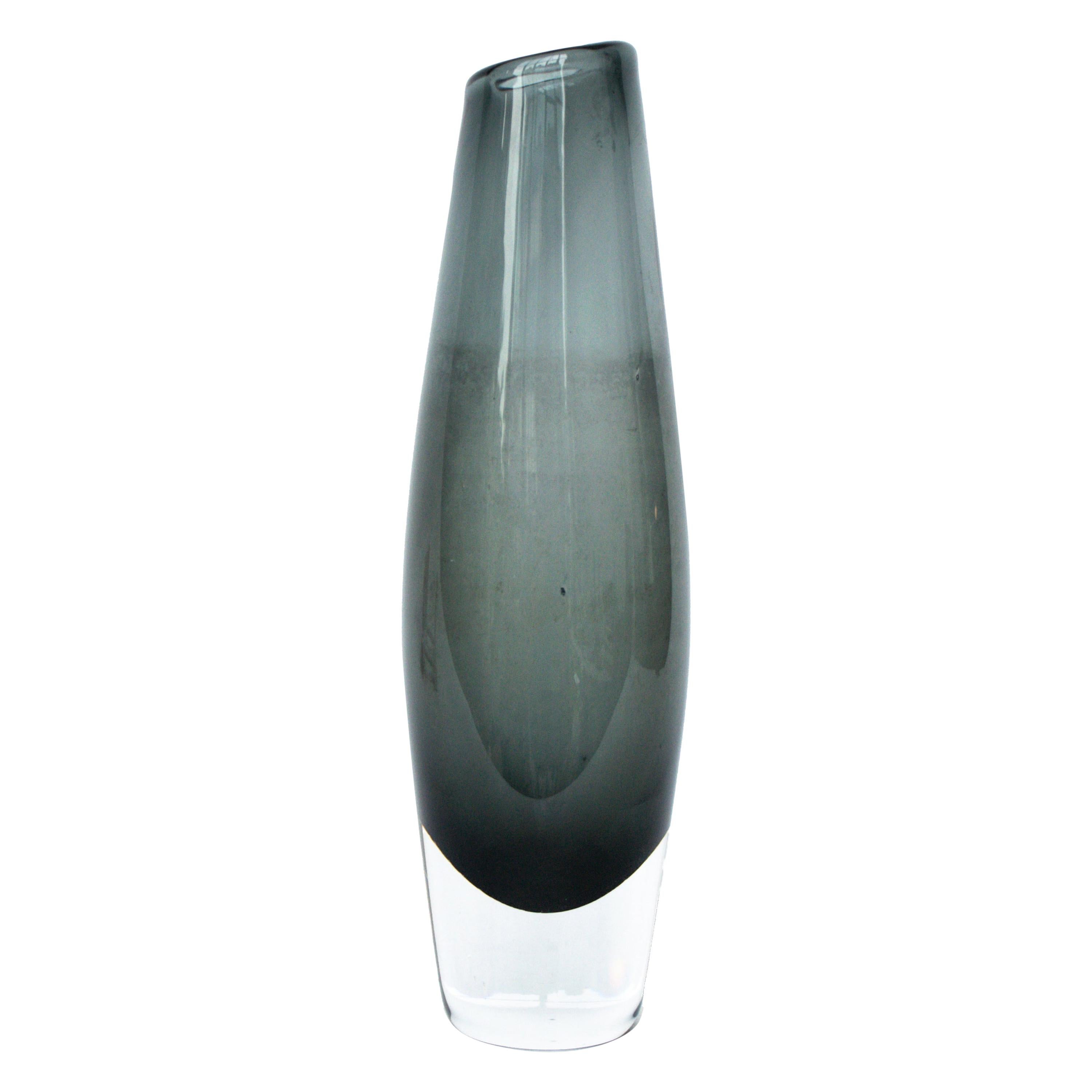 Chrystal Orrefors Vase Designed by Sven Palmqvist from Sweden Midcentury For Sale