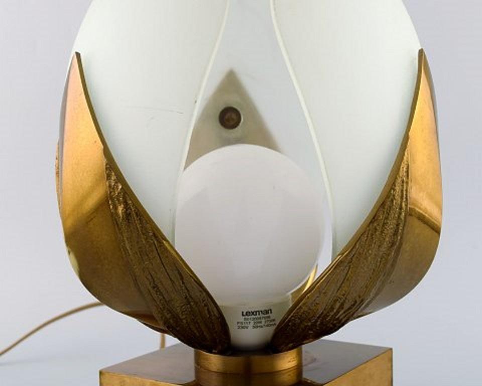 Chrystiane Charles for La Maison Charles, French Designer Table Lamp in Bronze 2