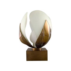 Chrystiane Charles for La Maison Charles, French Designer Table Lamp in Bronze
