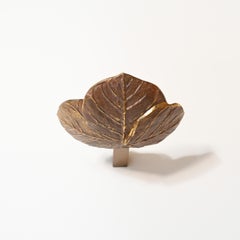 Chrystiane Charles für Maison Charles Bronze Blatt Wandleuchte