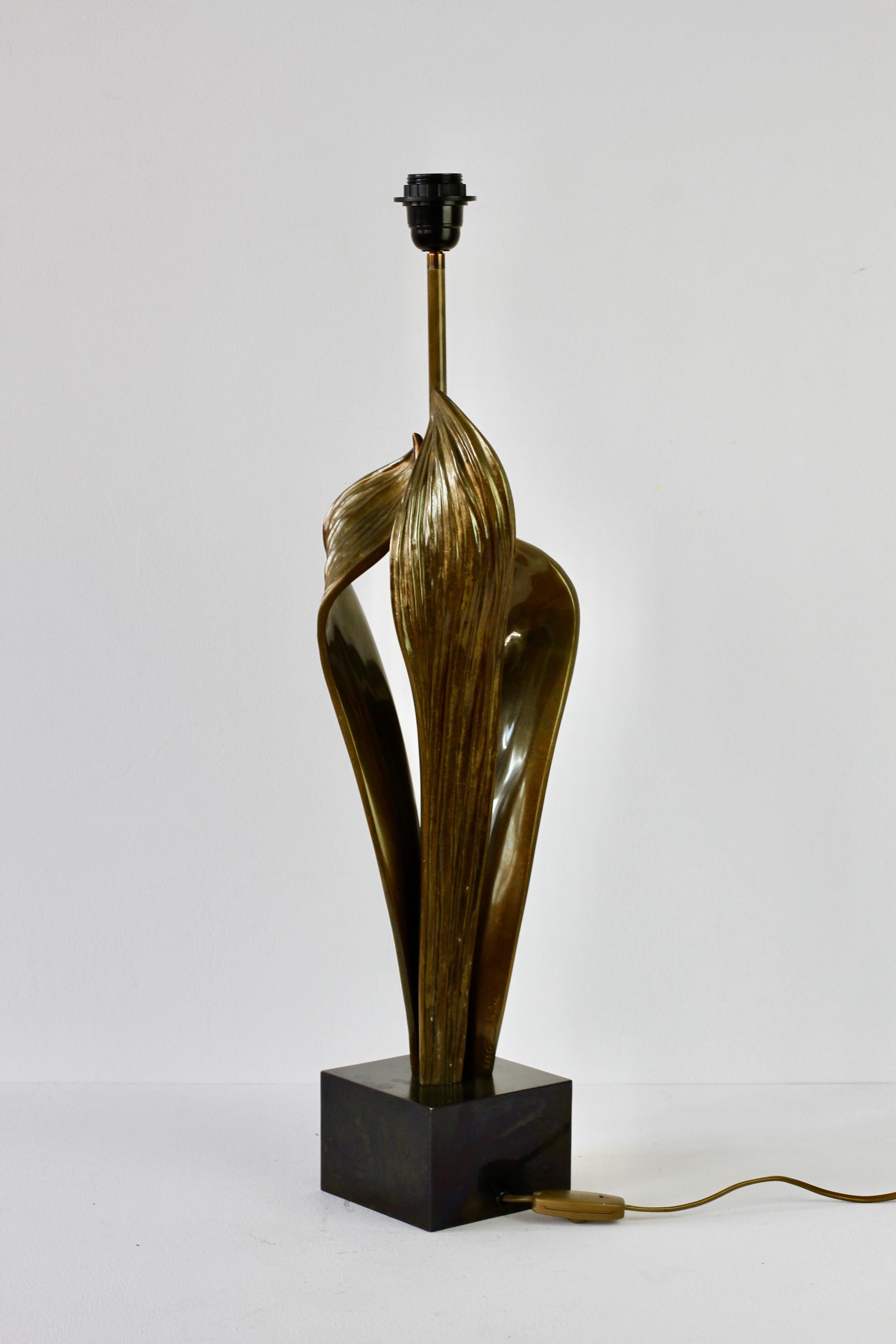 Chrystiane Charles / Maison Charles Early Signed #23 Amaryllis Brass Table Lamp 1
