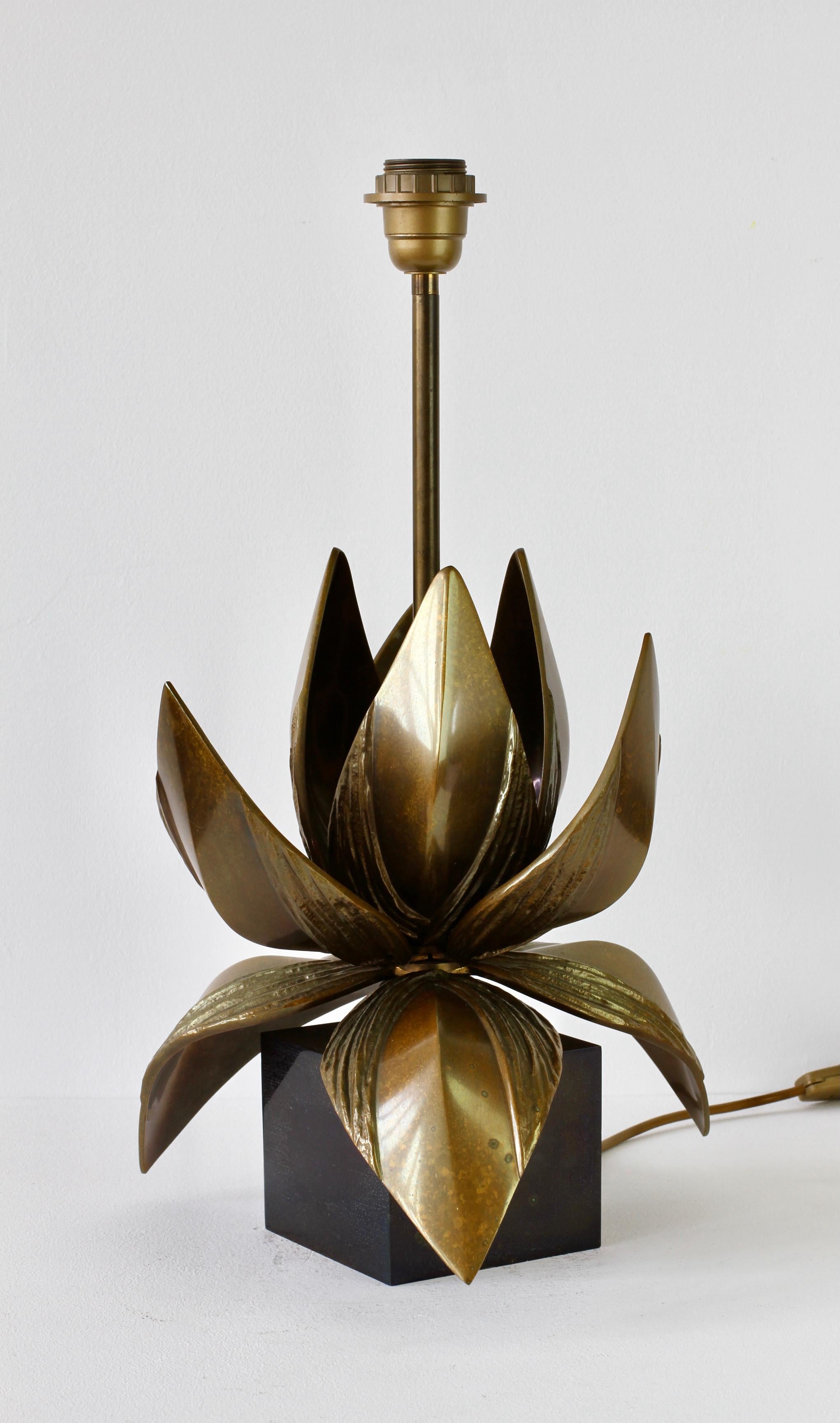 Grande lampe de bureau en bronze Chrystiane Charles pour Maison Charles 'Orphee' en laiton en vente 1