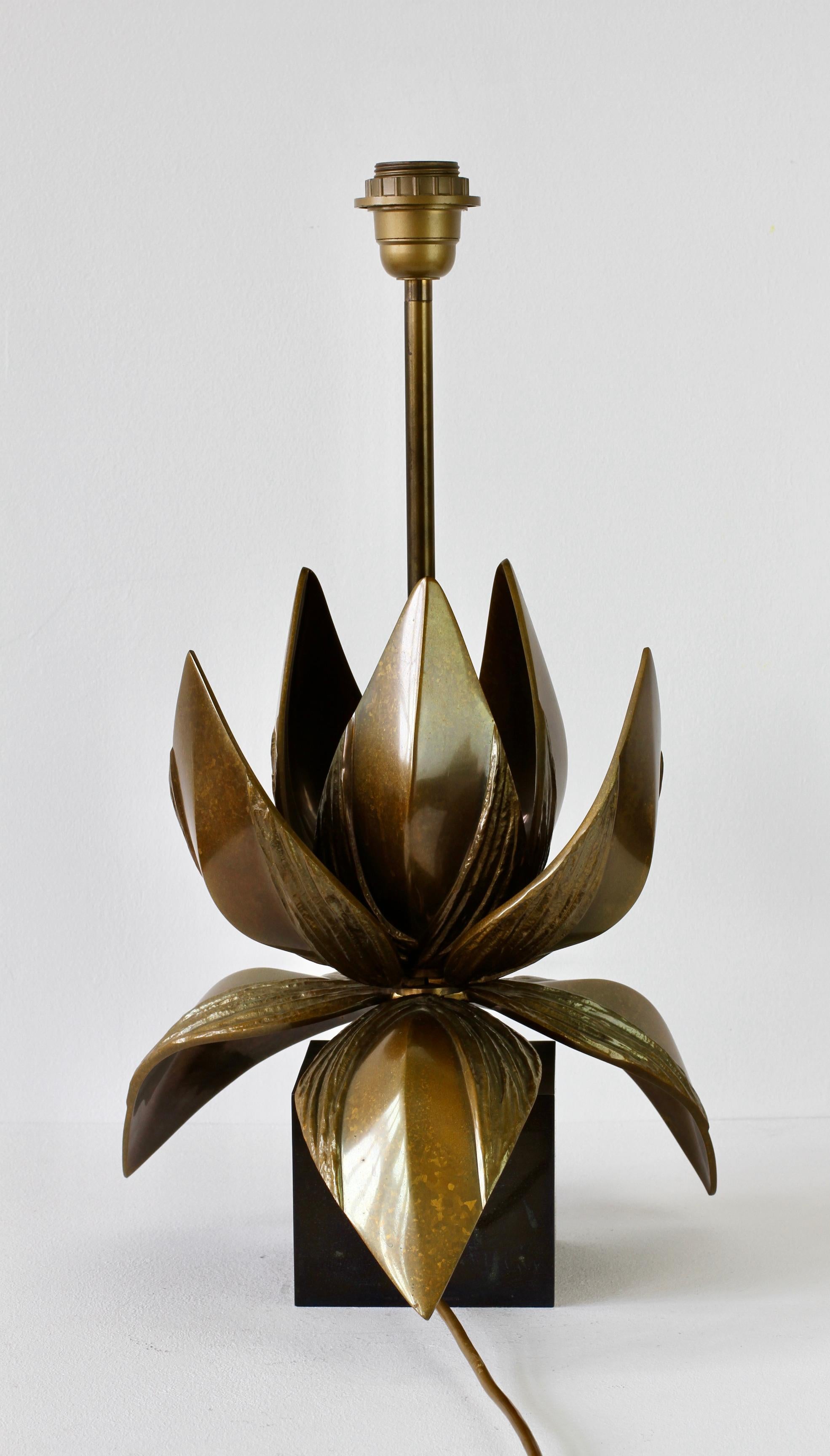 Grande lampe de bureau en bronze Chrystiane Charles pour Maison Charles 'Orphee' en laiton en vente 2