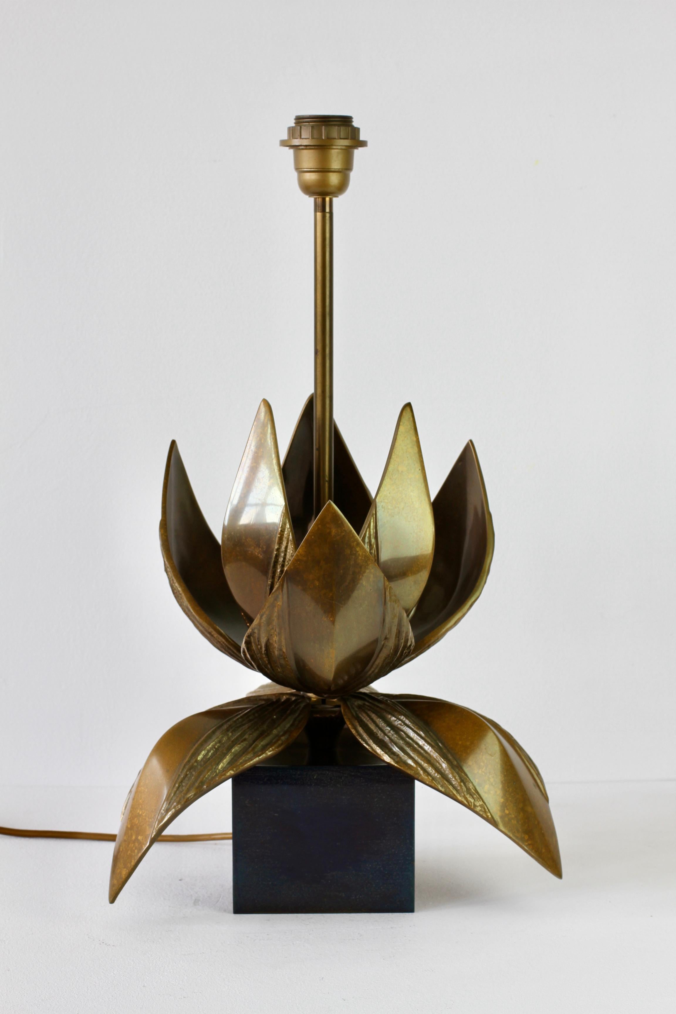 Grande lampe de bureau en bronze Chrystiane Charles pour Maison Charles 'Orphee' en laiton en vente 3