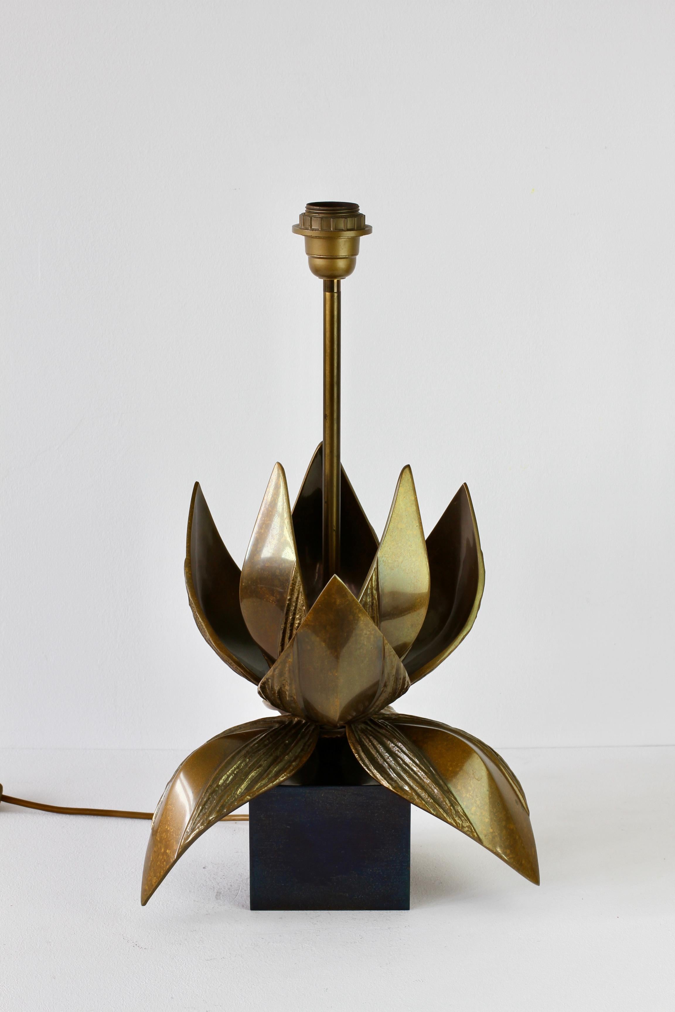 Chrystiane Charles for Maison Charles 'Orphee' Large Brass Bronze Table Lamp For Sale 8